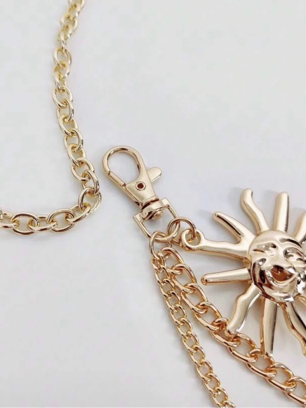 Gold Sun Charm Layered Waist Chain - Picture 5 of 6